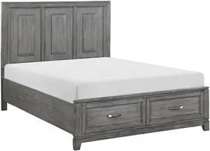 Gray Finish Queen Platform Bed With Storage Drawers Wooden Bedroom Furniture 1Pc Gray Finish Queen Platform Bed With Storage Drawers Wooden Bedroom Furniture 1Pc