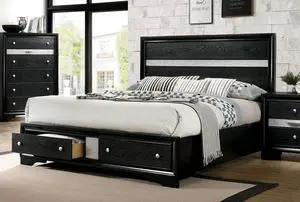 1Pc Contemporary Queen Size Bed Black Solidwood 1Pc Bed Bedroom Furniture Storage Fb 1Pc Contemporary Queen Size Bed Black Solidwood 1Pc Bed Bedroom Furniture Storage Fb