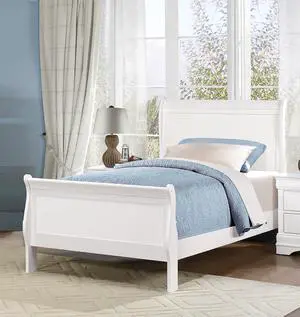 1Pc White Finish Twin Size Bed Traditional Louis Philippe Style Wooden Bedroom Furniture 1Pc White Finish Twin Size Bed Traditional Louis Philippe Style Wooden Bedroom Furniture
