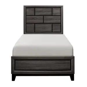 Modern Contemporary Gray Finish Twin Bed Wooden Bedroom Furniture 1Pc Line Design Headboard Panel Modern Contemporary Gray Finish Twin Bed Wooden Bedroom Furniture 1Pc Line Design Headboard Panel