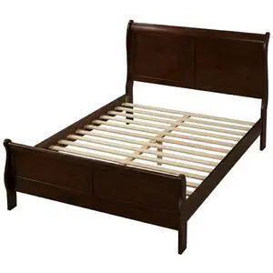 Twin Size Bed Cherry Louis Phillipe Solidwood 1Pc Bed Bedroom Sleigh Bed Bedroom Furniture Transitional Style Twin Size Bed Cherry Louis Phillipe Solidwood 1Pc Bed Bedroom Sleigh Bed Bedroom Furniture Transitional Style