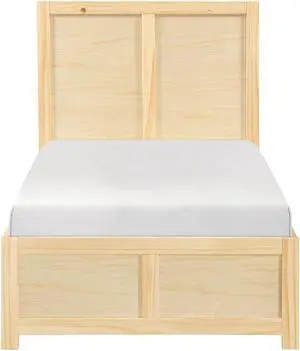 Contemporary Twin Size Platform Bed Sleek Design Natural Pine Finish Wooden Bedroom Furniture 1Pc Contemporary Twin Size Platform Bed Sleek Design Natural Pine Finish Wooden Bedroom Furniture 1Pc