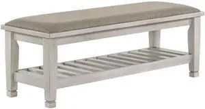 Antique White Bench Antique White Bench