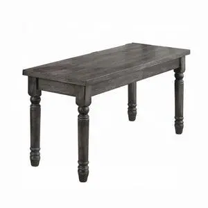 1pc Rustic Gray Finish Wooden Bench Dining Room Furniture, 40inch Bench 1pc Rustic Gray Finish Wooden Bench Dining Room Furniture, 40inch Bench