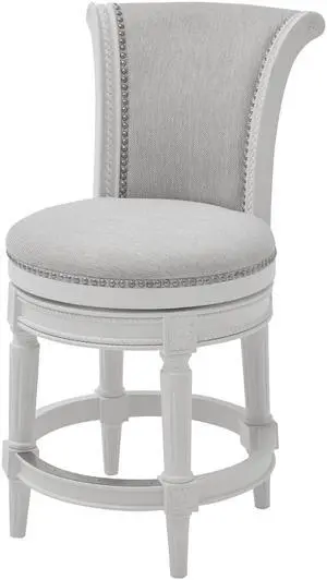 26in. Wood Counter-Height Swivel Barstool with High-Back, 1PC 26in. Wood Counter-Height Swivel Barstool with High-Back, 1PC