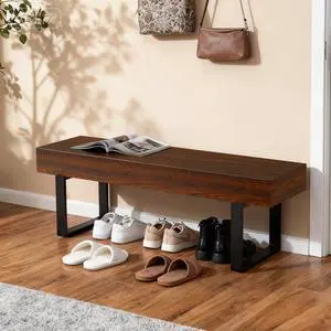59" Wood Bench for Bedroom End of Bed, Farmhouse Indoor Kitchen Table Benches,Versatile Modern Shoe Bench for Entryway, Espresso 59" Wood Bench for Bedroom End of Bed, Farmhouse Indoor Kitchen Table Benches,Versatile Modern Shoe Bench for Entryway, Espresso