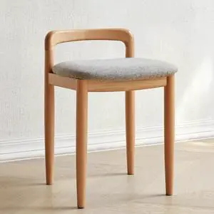 Natural Beech Wood Make-up Stool Bed Bench for Dining Room, Bedroom Natural Beech Wood Make-up Stool Bed Bench for Dining Room, Bedroom