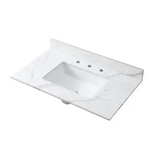 Montary 37inch bathroom vanity top stone carrara gold new style tops with rectangle undermount ceramic sink and 3 faucet hole for bathroom cabinet Montary 37inch bathroom vanity top stone carrara gold new style tops with rectangle undermount ceramic sink and 3 faucet hole for bathroom cabinet