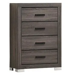 Modern Transitional Style 1pc Wooden Chest Bar Handle Gray Finish Bedroom Furniture Modern Transitional Style 1pc Wooden Chest Bar Handle Gray Finish Bedroom Furniture