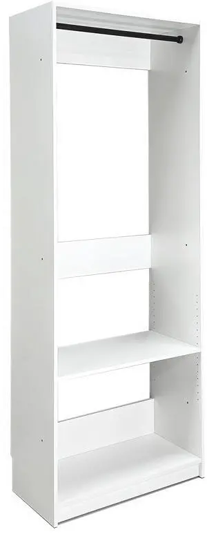 Prosper 32" White Wood Walk-in Closet with One Rod Prosper 32" White Wood Walk-in Closet with One Rod