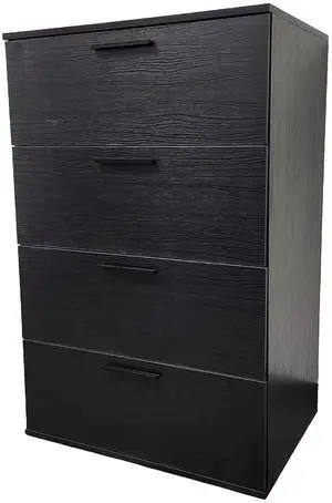 Oliver Four-Drawer Jumbo Chest in Black Oliver Four-Drawer Jumbo Chest in Black