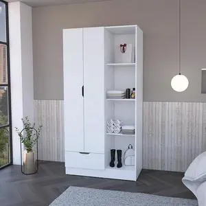 Armoire Dover, Bedroom, White Armoire Dover, Bedroom, White