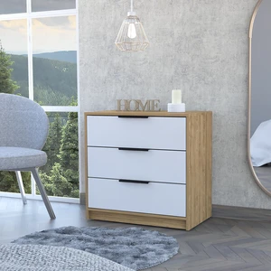 Kaia 3 Drawers Dresser, Superior Top -White / Pine Kaia 3 Drawers Dresser, Superior Top -White / Pine