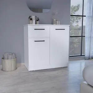 Idaho Dresser with 2-Door Cabinets and Drawer -White Idaho Dresser with 2-Door Cabinets and Drawer -White