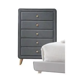 Valda Light Gray Fabric Chest Valda Light Gray Fabric Chest