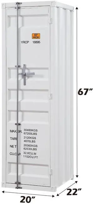 Cargo White Finish Wardrobe Cargo White Finish Wardrobe