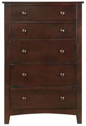 Contemporary Dark Oak Finish 1Pc Chest Of Drawers Plywood Pine Veneer Bedroom Furniture 5 Drawers Tall Chest Contemporary Dark Oak Finish 1Pc Chest Of Drawers Plywood Pine Veneer Bedroom Furniture 5 Drawers Tall Chest
