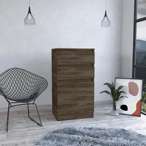 Kamelot Dresser With Jewelry Box, Single Door Cabinet, Mirror, Two Drawers -Dark Walnut Kamelot Dresser With Jewelry Box, Single Door Cabinet, Mirror, Two Drawers -Dark Walnut