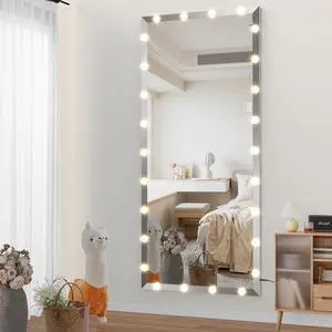 Hollywood Full Length Mirror with Lights Oversized Full Body Vanity Mirror with 3 Color Modes Lighted Large Standing Floor Mirror for Dressing Room Bedroom Hotel Touch Control,Silver,72X32 Inch Hollywood Full Length Mirror with Lights Oversized Full Body Vanity Mirror with 3 Color Modes Lighted Large Standing Floor Mirror for Dressing Room Bedroom Hotel Touch Control,Silver,72X32 Inch