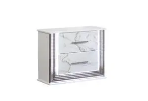 Desire Nightstand Marble-Inspired Drawer Fronts, Led Side Lighting, And Metallic Trim For Glamorous And Practical Bedside Storage Desire Nightstand Marble-Inspired Drawer Fronts, Led Side Lighting, And Metallic Trim For Glamorous And Practical Bedside Storage
