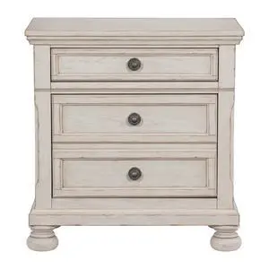 Transitional Wire-Brushed White Finish 1Pc Nightstand With Hidden Drawer Bun Feet Classic Bedroom Furniture Transitional Wire-Brushed White Finish 1Pc Nightstand With Hidden Drawer Bun Feet Classic Bedroom Furniture