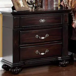 1Pc Nightstand Only Traditional Dark Walnut Solid Wood 3-Drawers Ball Bearing Metal Glides Antique Brass Handles W/ Acrylic Accent Bedroom Furniture 1Pc Nightstand Only Traditional Dark Walnut Solid Wood 3-Drawers Ball Bearing Metal Glides Antique Brass Handles W/ Acrylic Accent Bedroom Furniture