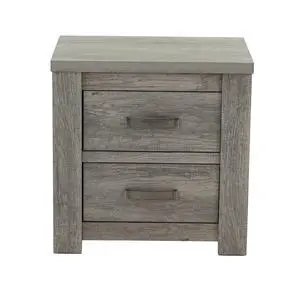 Bedroom Furniture Rustic Light Grey Simple 1pc Nightstand 2-Drawers Bed Side Table Solidwood Bedroom Furniture Rustic Light Grey Simple 1pc Nightstand 2-Drawers Bed Side Table Solidwood