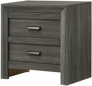 1Pc Contemporary Nightstand End Table With Two Storage Drawers Rustic Gray Finish Bedroom Wooden Furniture 1Pc Contemporary Nightstand End Table With Two Storage Drawers Rustic Gray Finish Bedroom Wooden Furniture