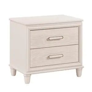 Modern Glam Style Two-Drawer Nightstand with USB ports Wooden Bedroom Furniture 1pc Bedside Cabinet Modern Glam Style Two-Drawer Nightstand with USB ports Wooden Bedroom Furniture 1pc Bedside Cabinet