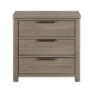 Contemporary Light Gray Finish Nightstand Of 3-Drawers Dovetail Bedroom Furniture 1Pc Bedside Table Contemporary Light Gray Finish Nightstand Of 3-Drawers Dovetail Bedroom Furniture 1Pc Bedside Table