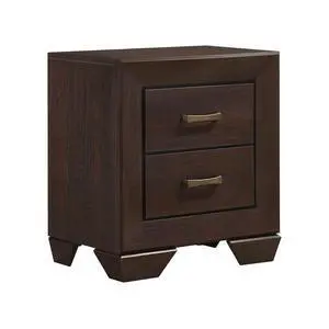 Mdf Nightstand With 2 Drawers In Dark Cocoa Finish Mdf Nightstand With 2 Drawers In Dark Cocoa Finish