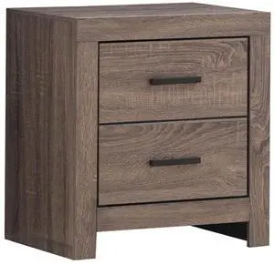 2 Drawers Mdf Nightstand In Barrel Oak Finish 2 Drawers Mdf Nightstand In Barrel Oak Finish