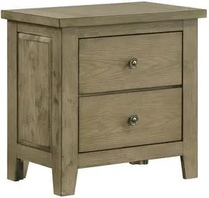 Fully Assembled 2-Drawer Nightstand, Vineyard Oak Fully Assembled 2-Drawer Nightstand, Vineyard Oak