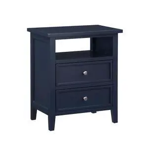 Weston Midnight Blue 2 Drawer Nightstand Weston Midnight Blue 2 Drawer Nightstand