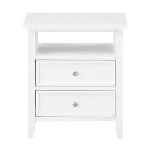 Weston White 2 Drawer Nightstand Weston White 2 Drawer Nightstand
