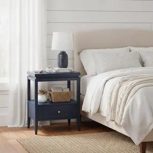 Olana Midnight Blue 1-Drawer Nightstand Olana Midnight Blue 1-Drawer Nightstand