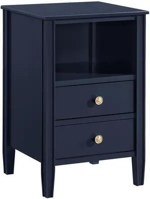 Winston 2-Drawer Storage Nightstand - Midnight Blue Winston 2-Drawer Storage Nightstand - Midnight Blue