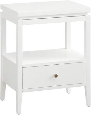 Olana White 1-Drawer Nightstand Olana White 1-Drawer Nightstand