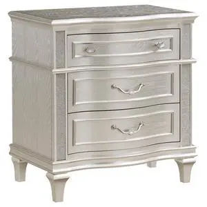 Evangeline Silver Oak 3-Drawer Nightstand Evangeline Silver Oak 3-Drawer Nightstand