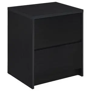 Geary Black 2-Drawer Nightstand Led Lights And Usb Geary Black 2-Drawer Nightstand Led Lights And Usb