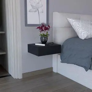 Milano Floating Nightstand And Bedside Table With One Drawer, For Bedroom Storage And Décor Milano Floating Nightstand And Bedside Table With One Drawer, For Bedroom Storage And Décor