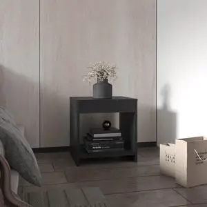 16.5" Tall Minimalistic Nightstand With Open Shelf 16.5" Tall Minimalistic Nightstand With Open Shelf