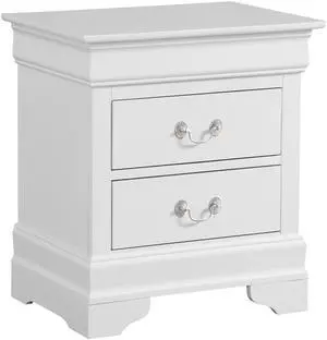 Elegant White Traditional Nightstand Elegant White Traditional Nightstand
