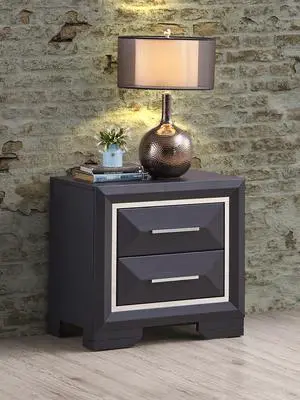 Liverpool Nightstand , Black Liverpool Nightstand , Black