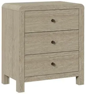 23.6 Width Natural Wood 3 Drawer Chest Of Drawers - Modern Rounded Corner Design 23.6 Width Natural Wood 3 Drawer Chest Of Drawers - Modern Rounded Corner Design