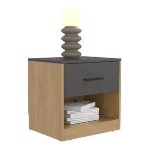 Kemp Mill Nightstand, Matt Grey/Macadamia Kemp Mill Nightstand, Matt Grey/Macadamia