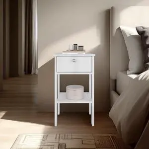 Scooba Stand, Manufactured Wood Nightstand With 1 Drawer And Open Shelf Ideal For Bedroom. Scooba Stand, Manufactured Wood Nightstand With 1 Drawer And Open Shelf Ideal For Bedroom.