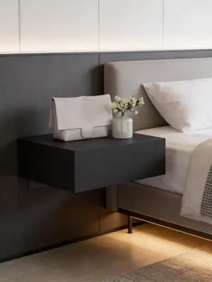 Vienna Floating Nightstand, Sleek Wall-Mounted Design With Spacious Drawer Storage Vienna Floating Nightstand, Sleek Wall-Mounted Design With Spacious Drawer Storage