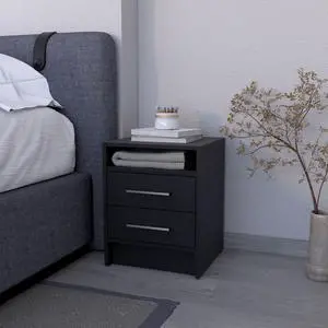 Eastover Nightstand 2.0 In Melamine With Two Drawers Eastover Nightstand 2.0 In Melamine With Two Drawers