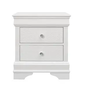 Shaker Crocodile Metallic White Nightstand Shaker Crocodile Metallic White Nightstand